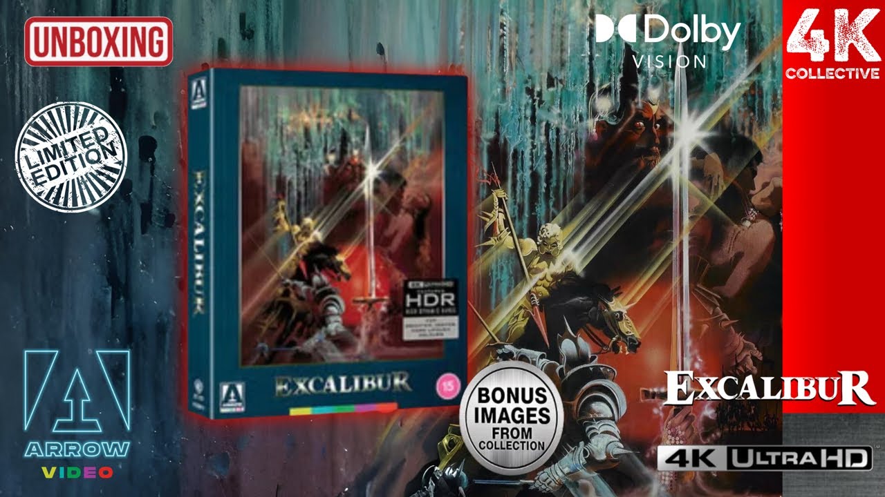 Excalibur 4K UltraHD Blu-Ray Arrow Video Limited Edition Unboxing