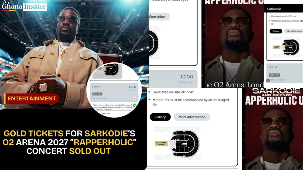 BOOMS💥: Sarkodie's O2 Arena Rapperholic 2027 tickets SOLD OUT .Enemies are not God!