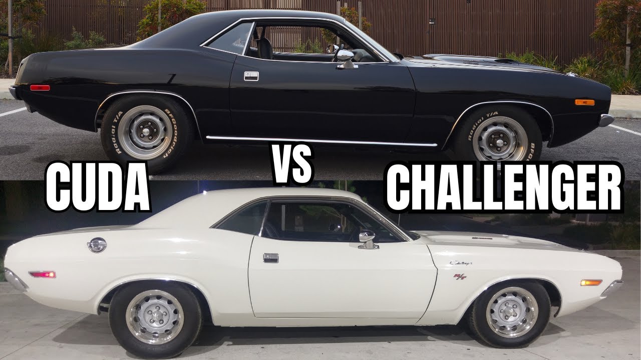 Plymouth 'Cuda против Dodge Challenger — поединок маслкаров Mopar! 🔥