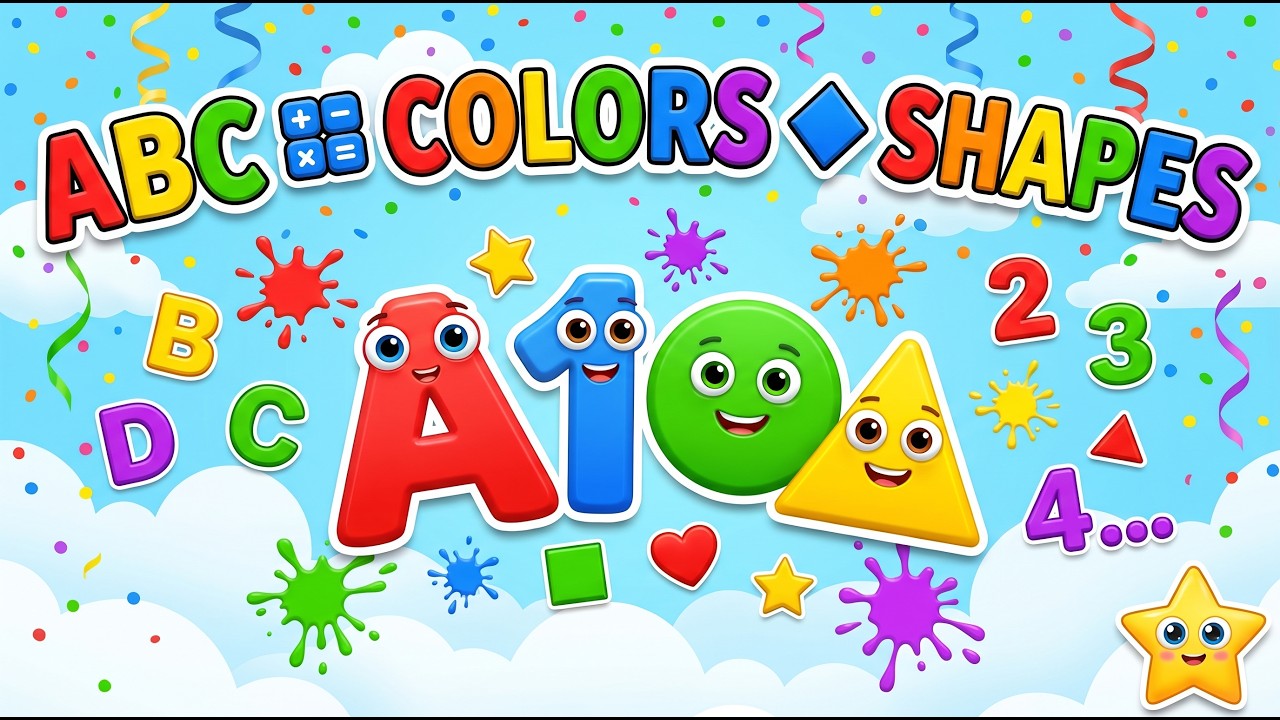 Learning Videos for Kids | ABC, Numbers, Colors & Shapes | Educational Compilation