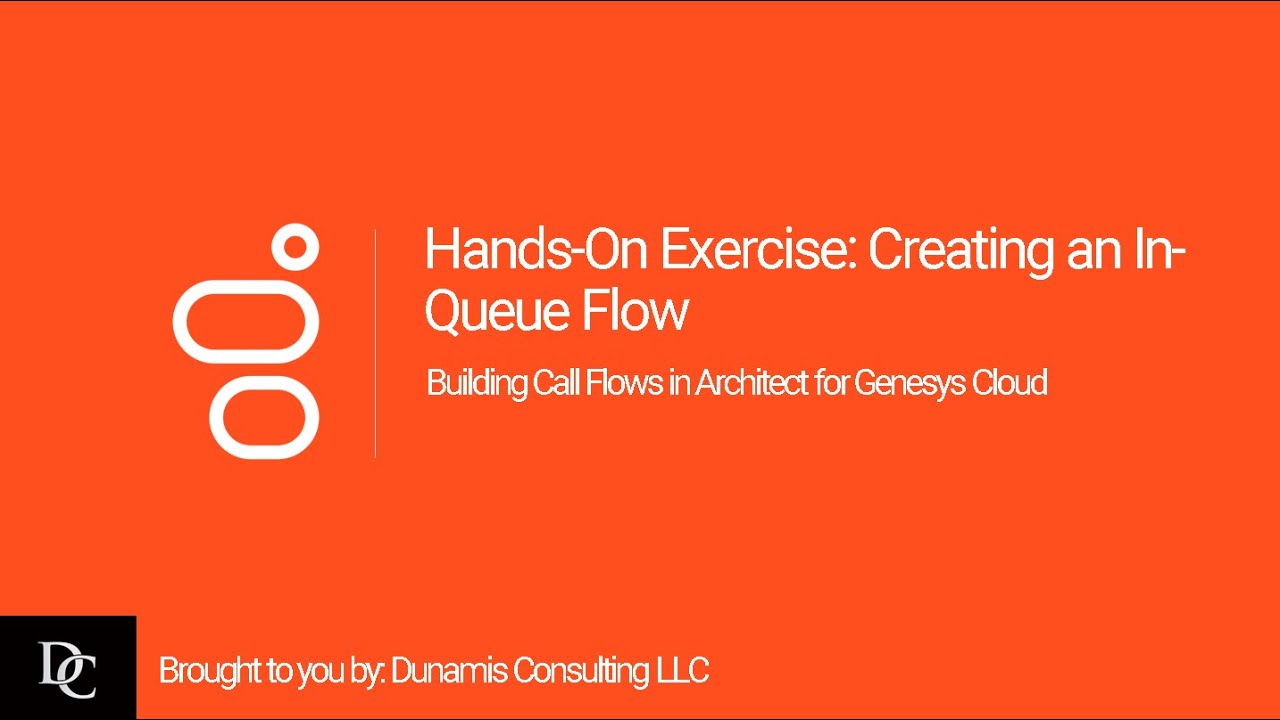 Genesys Cloud Architect Module 3.4 Hands-On Exercise: Creating an InQueue Flow