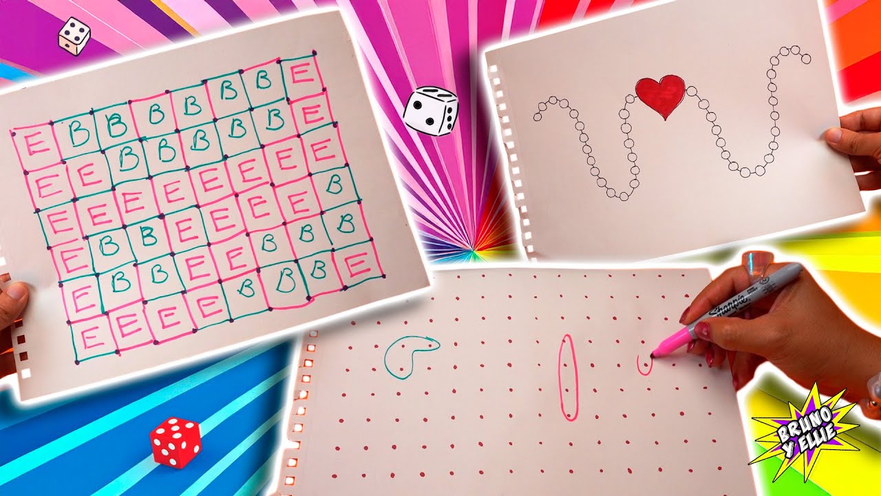 Juegos de mesa virales con papel y lápiz -Bruno y Ellie