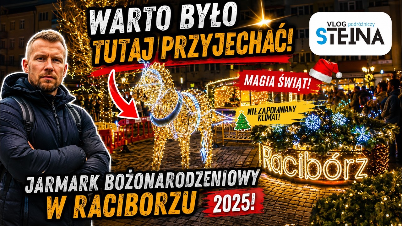 Jarmark Bożonarodzeniowy w Raciborzu na rynku - Inny niż rok temu! // Vlog podróżniczy Steina