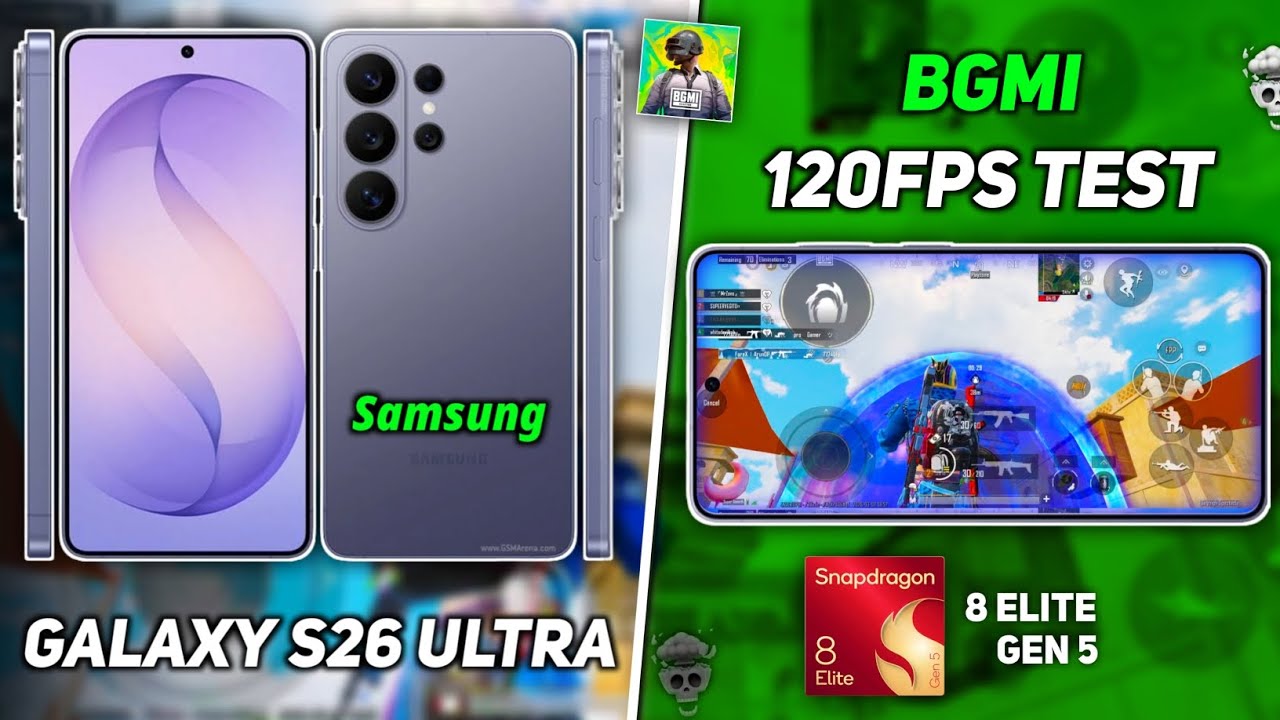 🔵Samsung Galaxy S26 Ultra BGMI Test 🔥 120FPS Gameplay | Heating & Battery Test🔵