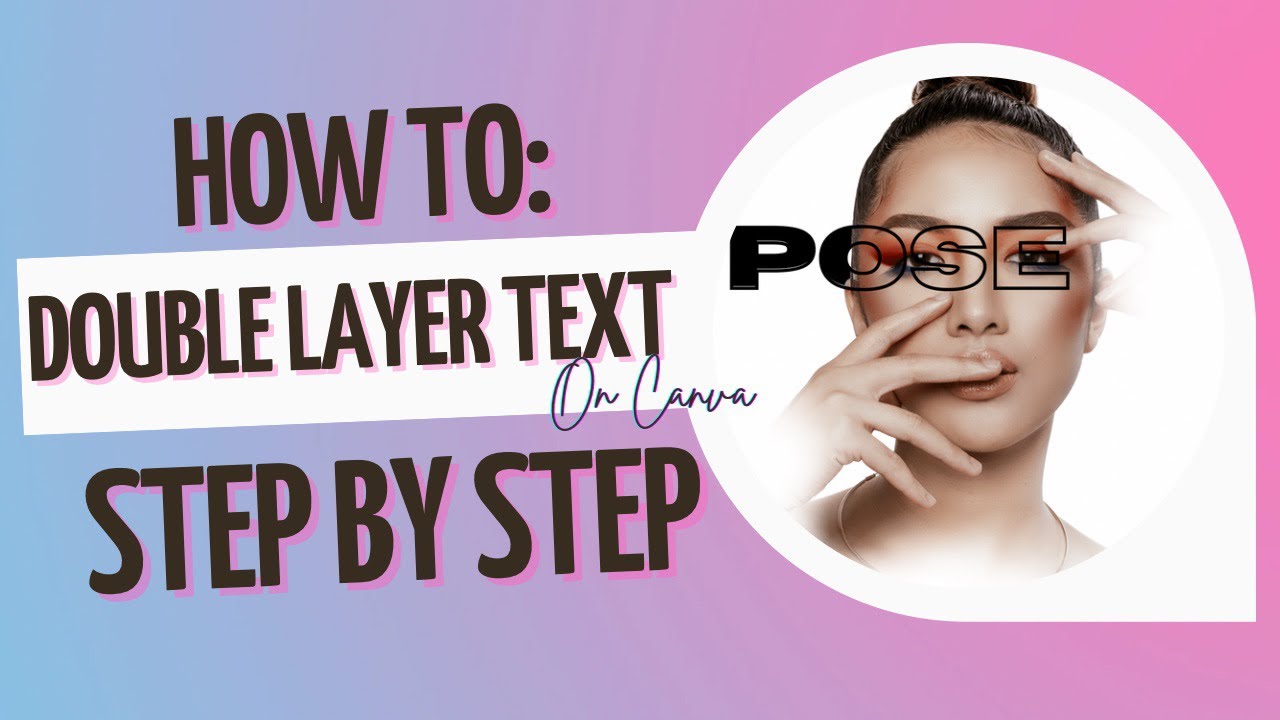 How To Do Double Layer Text In Canva | Step By Step Double Layer Text Design In Canva