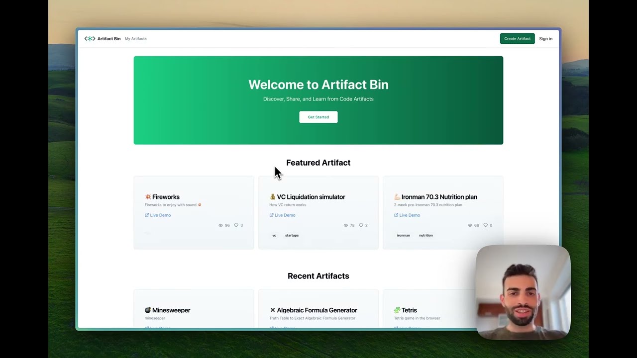 How to deploy Claude Artifacts to your own website in 1 min