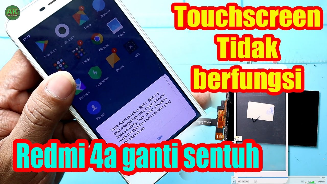 Ganti touchscreen xiaomi 4a || Touchscreen xiaomi 4a tidak berfungsi sebagian pecah