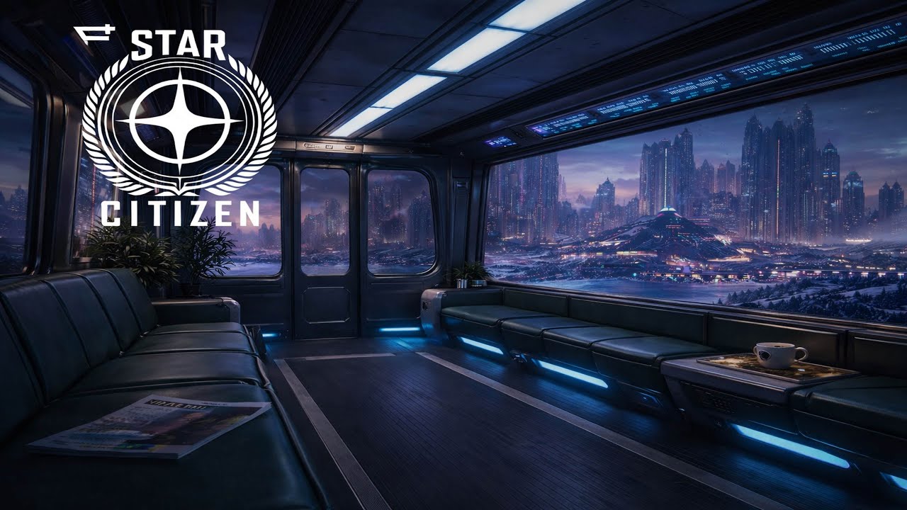 Star Citizen New Babbage Metro Ambience 🚆 Calm Train Ride for Focus
