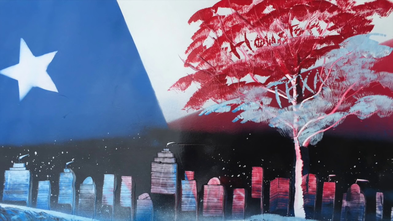 Spray Paint Art LIVE Tutorial: Texas Flag by Ticasso
