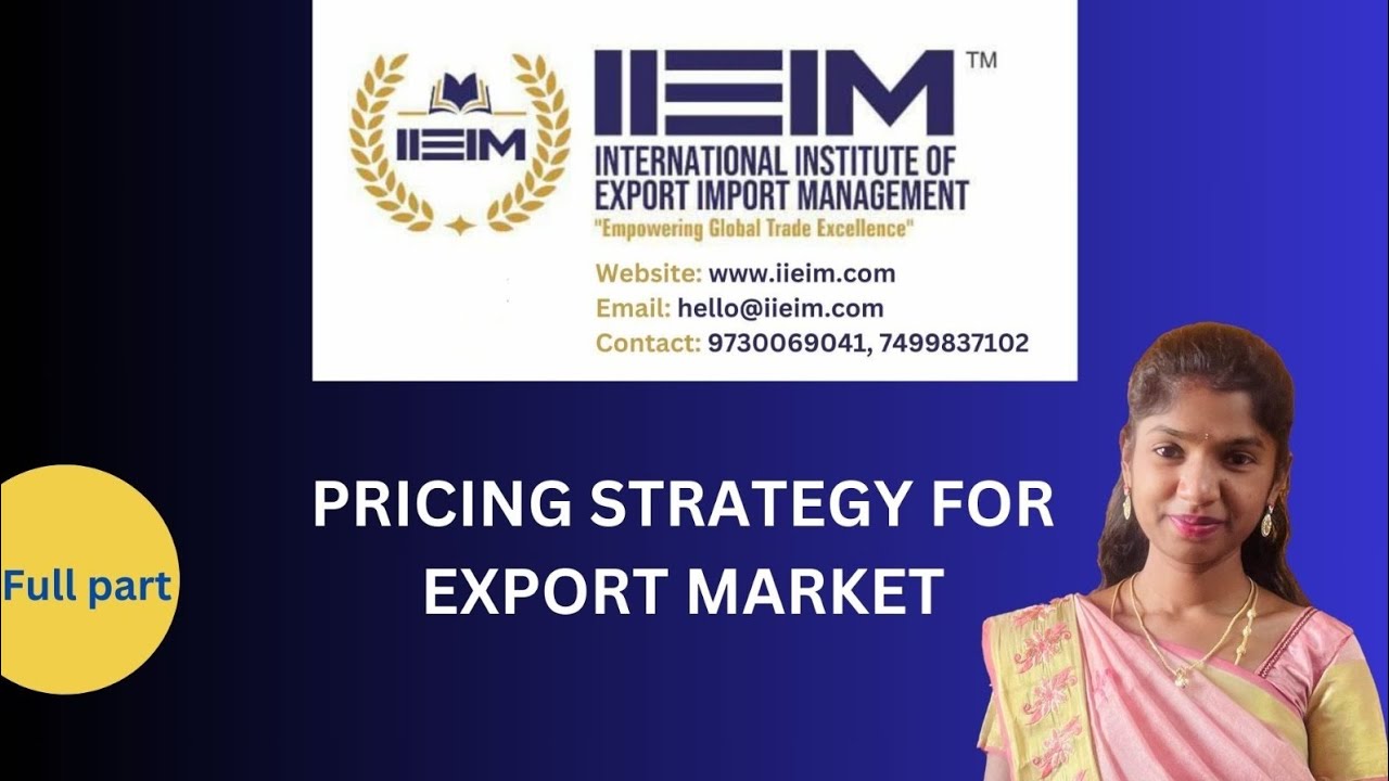 IIEIM PUNE: Export Pricing Strategy for International Market