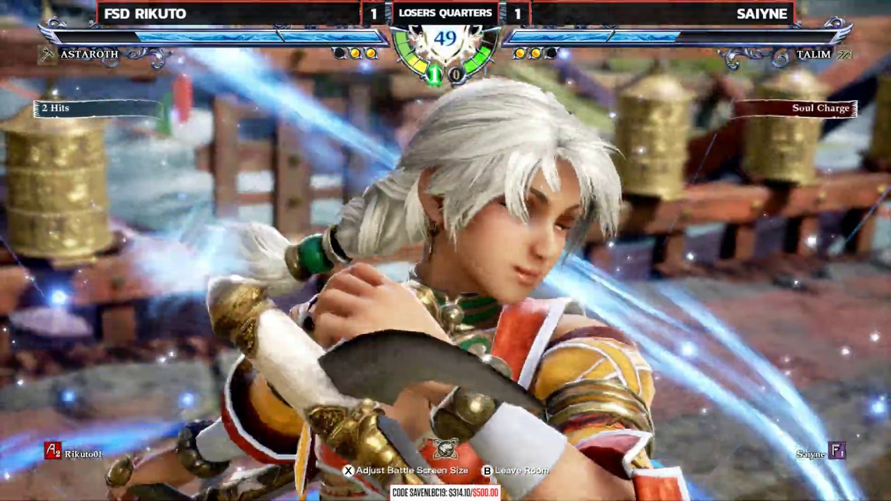 Soulcalibur VI @ NLBC Online #5 - Rikuto (Astaroth) vs Saiyne (Talim) [4K/60fps]