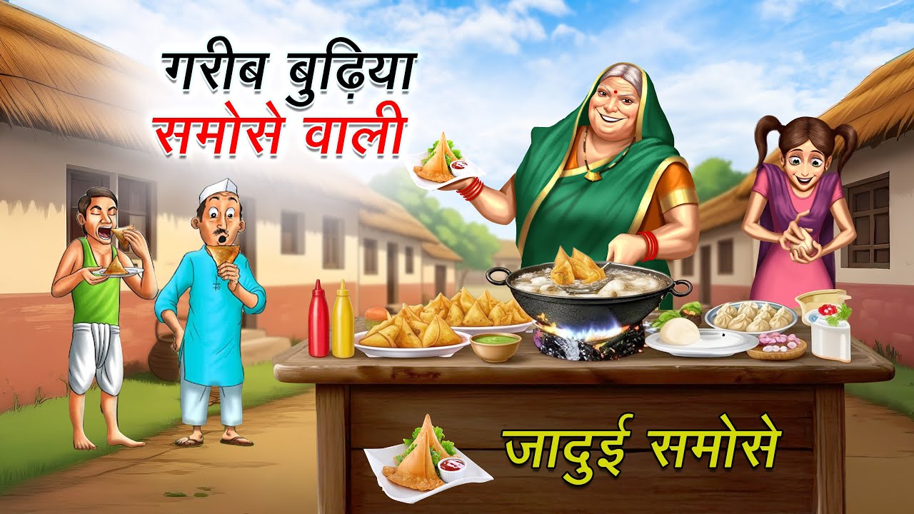 गरीब बुढ़िया समोसे वाली | GAREEB BUDHIYA SAMOSE WALI | HINDI KAHANI | CARTOON STORY | HINDI STORIES