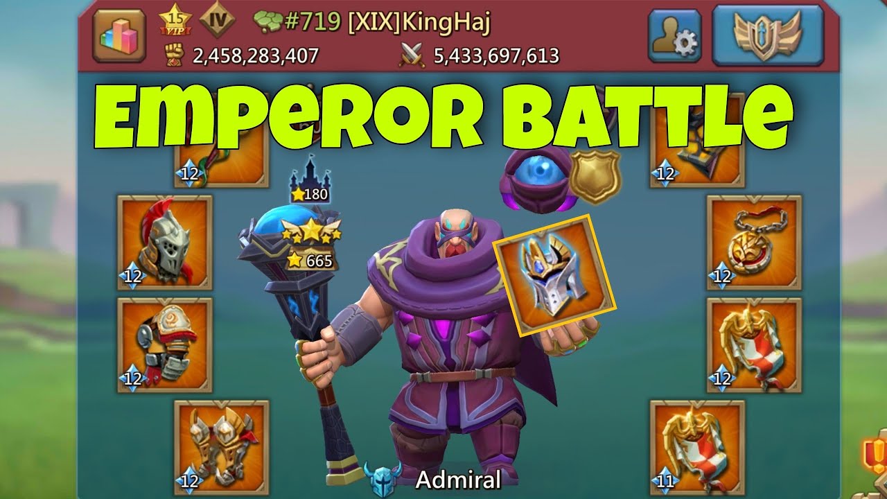 Lords Mobile - We won EMPEROR WAR with all top3. Piloting one of our push - KingHaji
