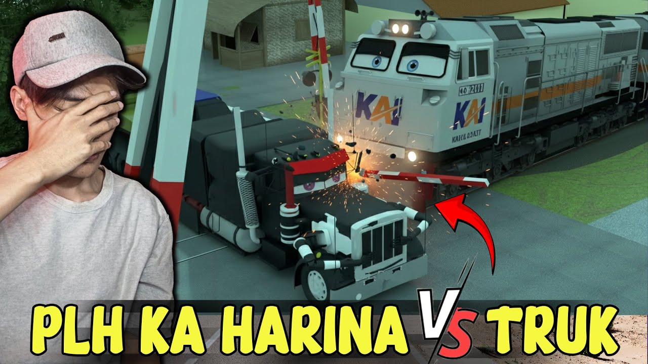 TELAT 3 DETIK TRUK HANCUR DITABRAK PLH KA HARINA - Nazriel Daop 1