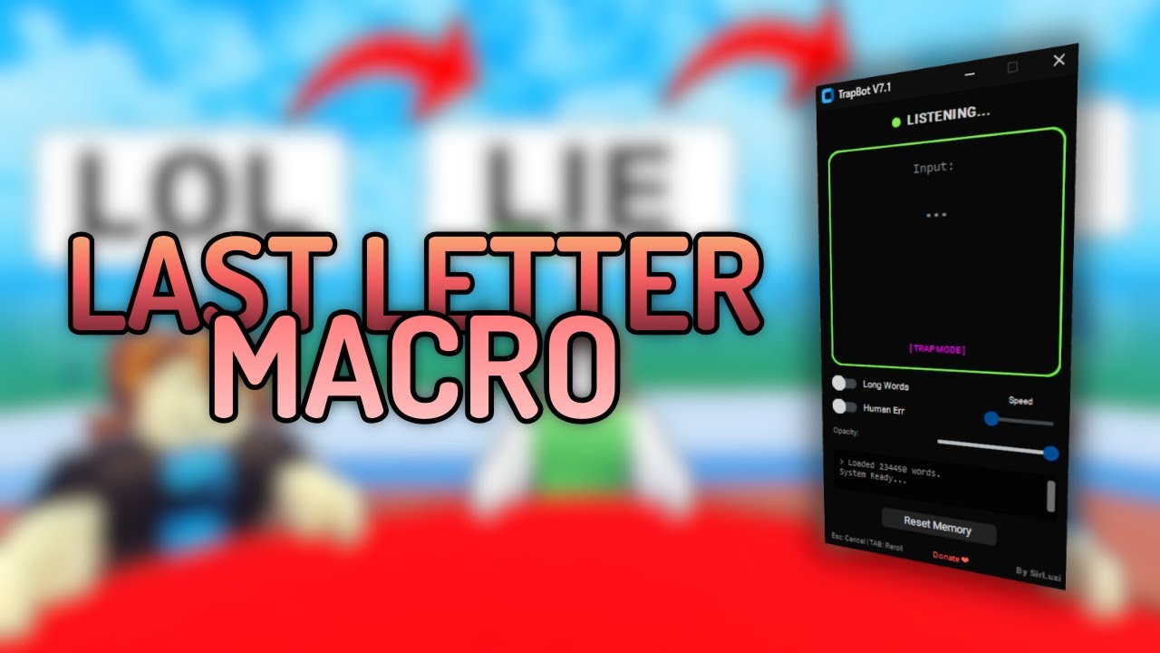 [FREE] Last Letter Macro Roblox
