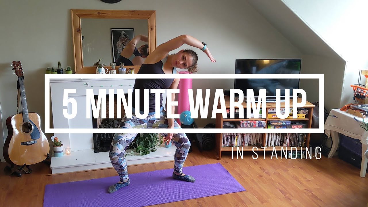 Anna does Pilates at home- 5 Minutes Warm Up in Standing