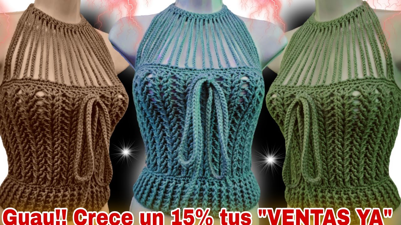 ⛔️ Guau!! Esta BLUSA a CROCHET hará crecer un 15% tus VENTAS (Vendelá por MÁS de 50 Dólares) 😱