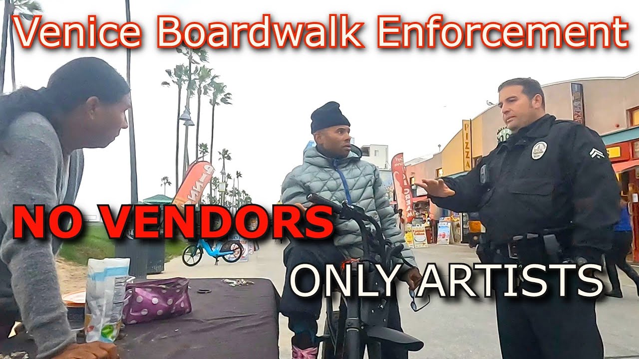 LAPD CODE ENFORCEMENT: No More Vendors on Venice Boardwalk - Artists Only Allowed