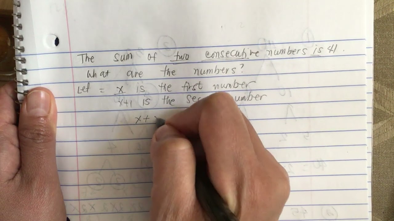 The sum of two consecutive numbers is 41. What are the numbers?