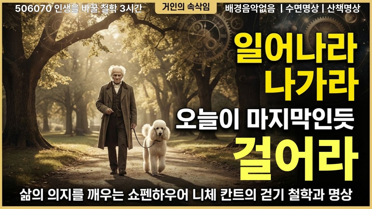 일어나라 걸어라 그리고 오늘을 삶의 마지막인 것처럼 살아라 | 노후인문학 | 걷기철학 | 쇼펜하우어 칸트 니체 || 3시간