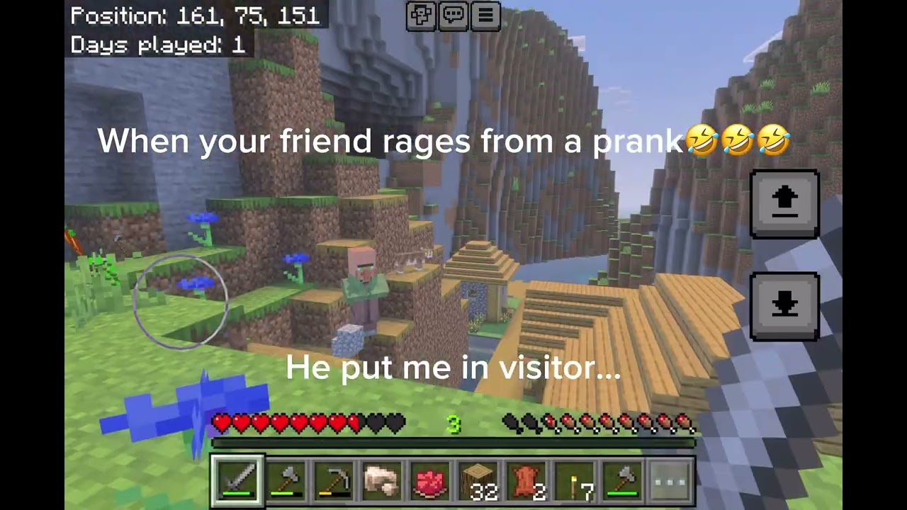 When your friend RAGES 😡 #minecraft