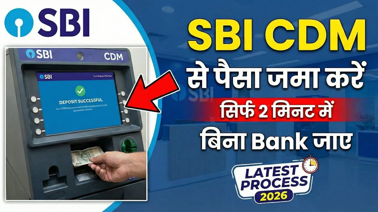 SBI Cash Deposit Machine Se Paise Kaise Jama Kare | How to Deposit Cash in SBI CDM Full Process 2026