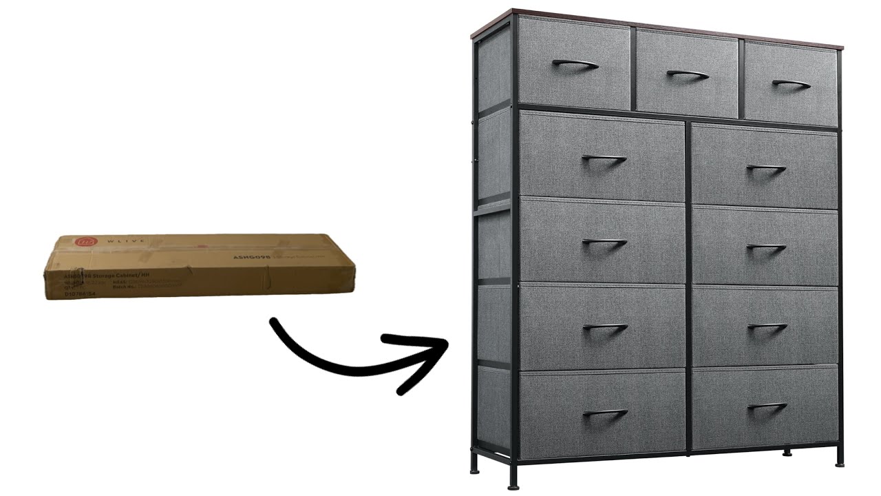 WLIVE Tall Dresser for Bedroom, Fabric Dresser Storage Tower, Dresser with 11 Drawers setup