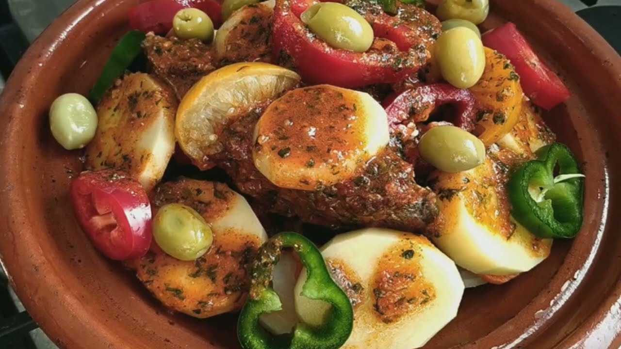 طاجين السمك بالخضر-على موسيقى عبدالرحيم الصويري