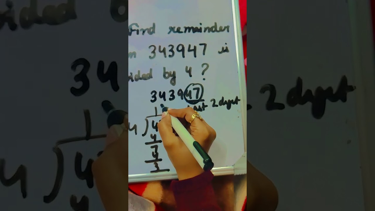 short trick to find the remainder when any number is divided by 4