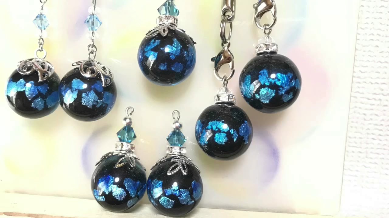 【UVレジン】蛍石風の球を作ってみました(*^^*)