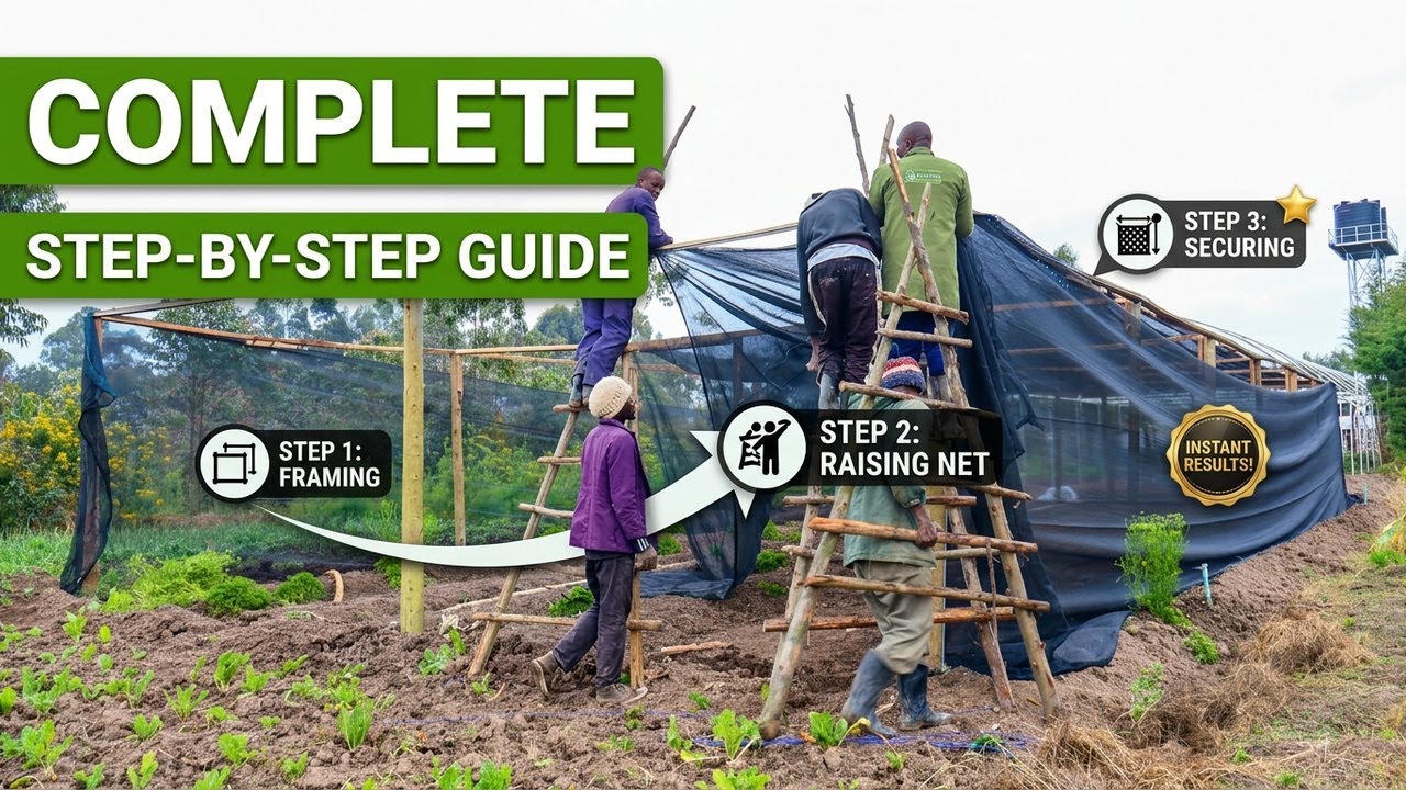 Shade Net Installation in Kenya | Full Step-by-Step Farming Guide 2025