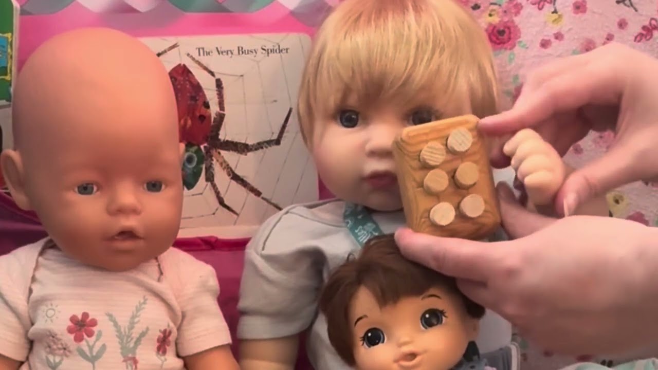 Braille Letters with Reborn Doll River: The Letter E - Baby Doll Preschool - Baby Born