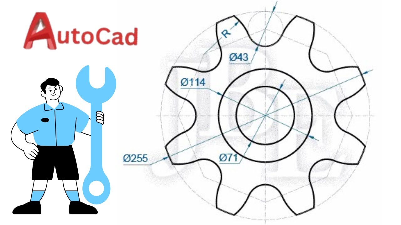 AutoCAD 2D Mechanical Drawing Practice | Beginner to Advanced