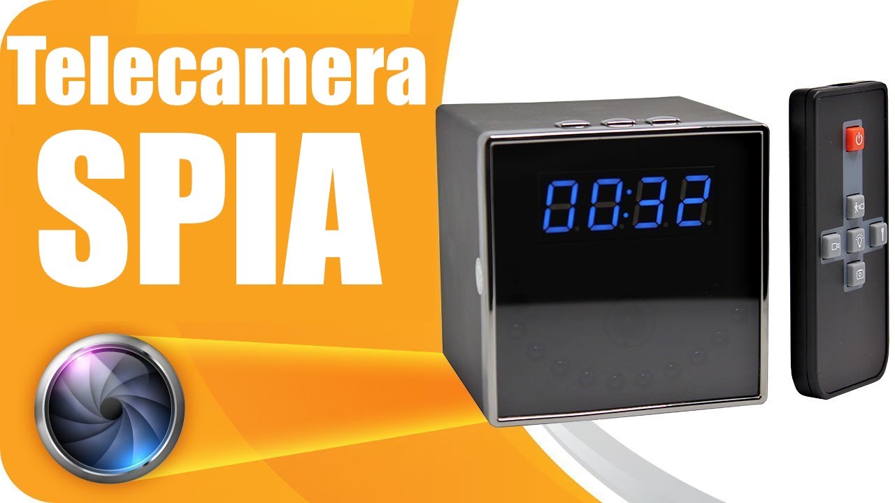 Telecamera Spia - Orologio digitale da tavolo, telecamera nascosta HD di sorveglianza