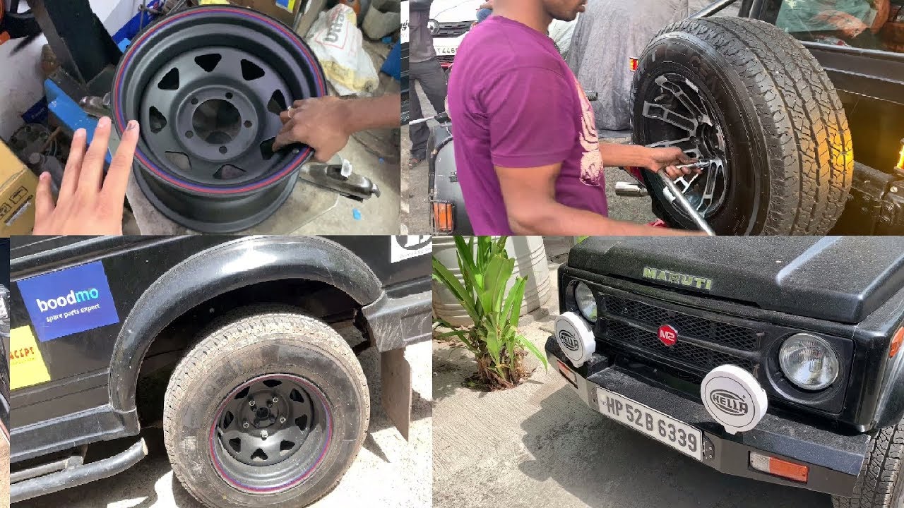My Gypsy's Tire Got Offroading Steel Rims | Modified Maruti Gypsy | Musafir's Gypsy