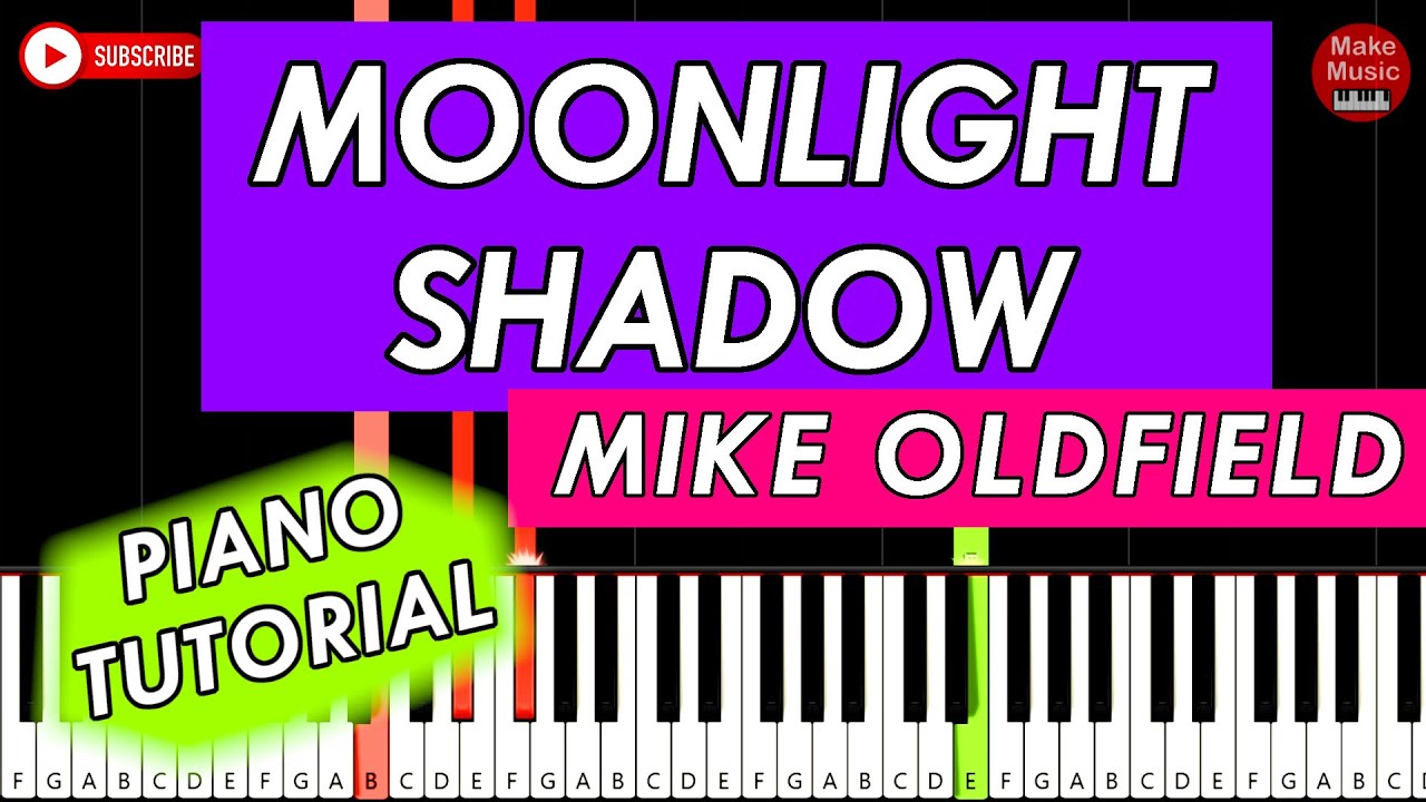 MOONLIGHT SHADOW (Mike Oldfield) - Piano Keyboard Tutorial - ŁATWA WERSJA