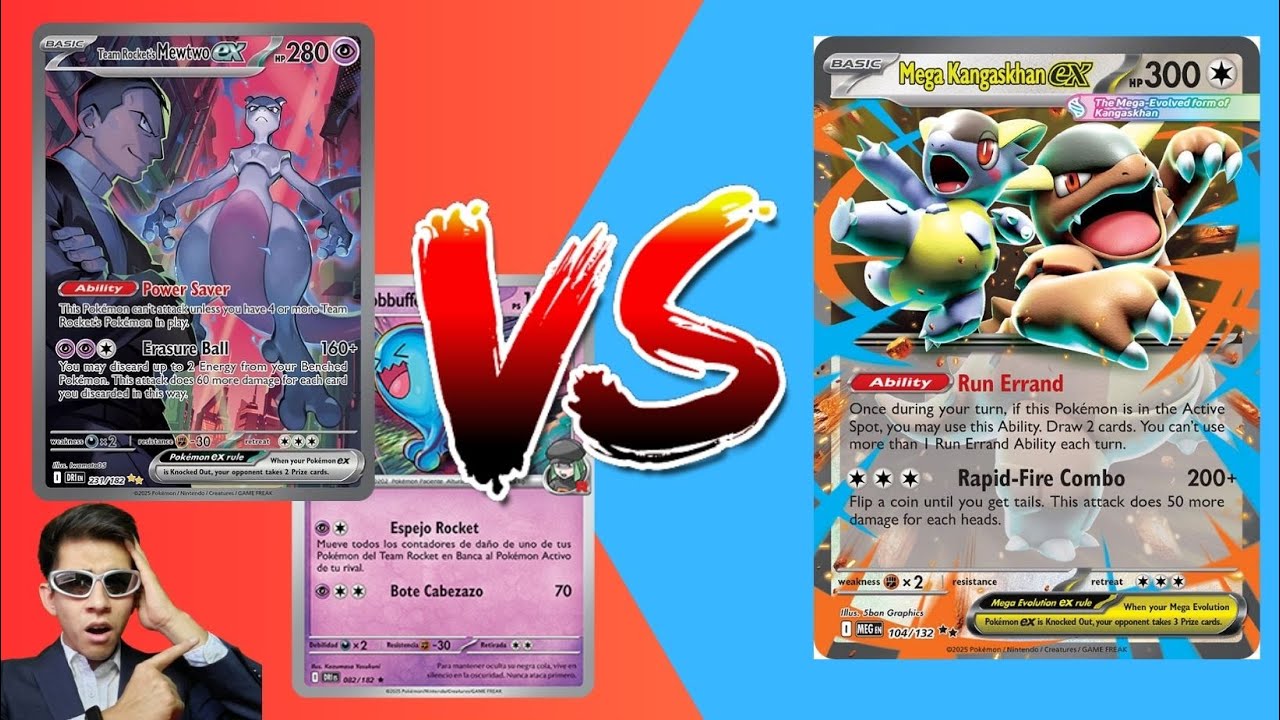 Partida en vivo, Mazo del equipo rocket vs Megaevoluciones, Pokemon tcg live