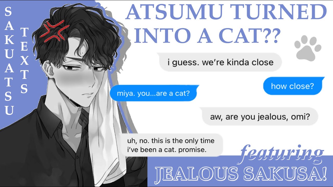atsumu turns into a cat?? 𝒇𝒕. jealous sakusa 🐾 haikyuu 𝒔𝒂𝒌𝒖𝒂𝒕𝒔𝒖 texts