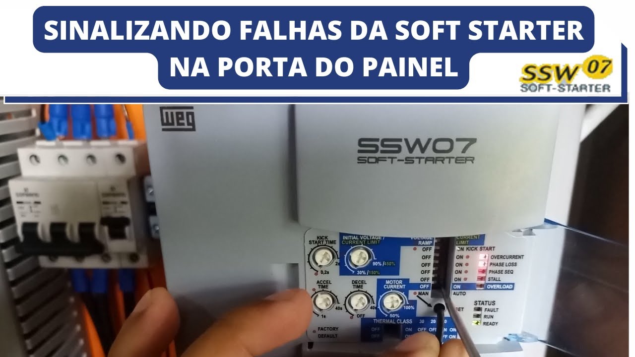 COMO CONFIGURAR a SOFT STARTER para SINALIZAR FALHAS | SSW07 - WEG