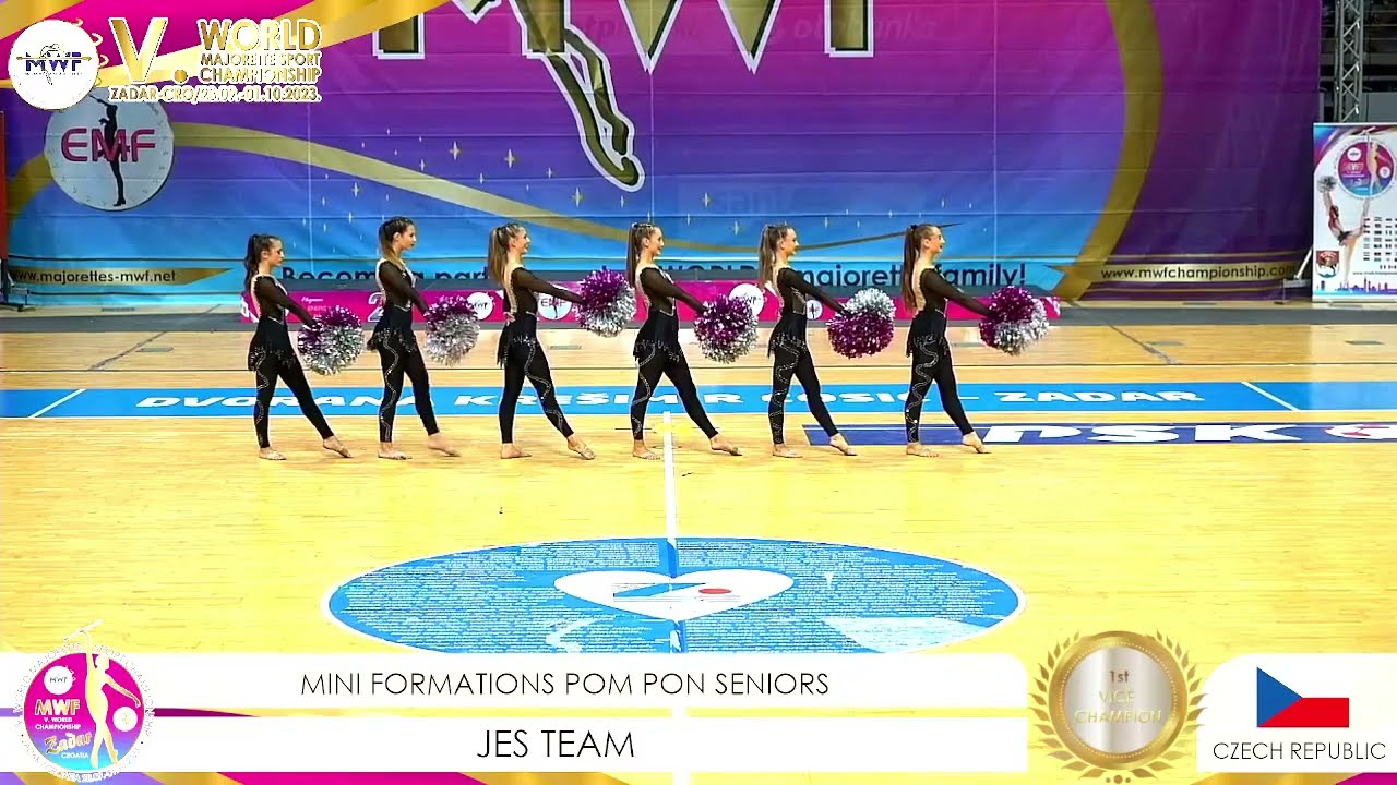 MWF/ 🏆 WORLD 1st VICE CHAMPION 2023. 🏆MINI FORMATION POM PON SENIORS/ JES TEAM-CZ