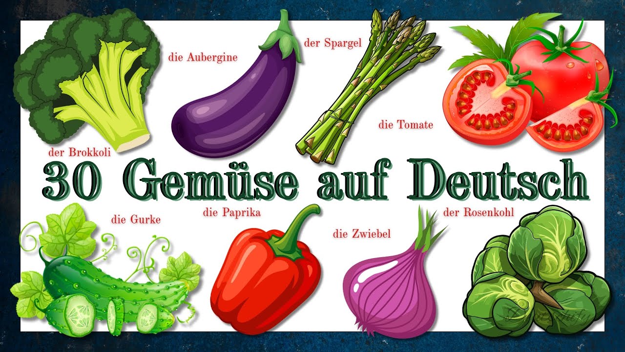 30 Gemüse lernen auf Deutsch | Learn 30 Vegetables in German