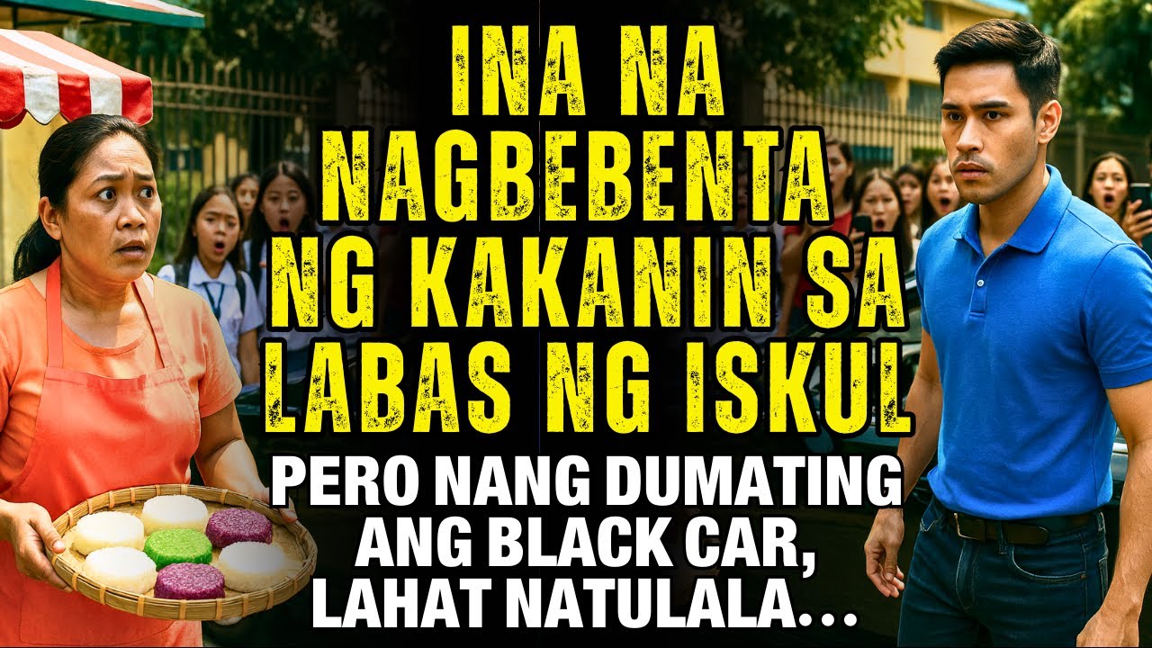 INA NA NAGBEBENTA NG KAKANIN SA LABAS NG ISKUL—PERO NANG DUMATING ANG BLACK CAR, LAHAT NATULALA...
