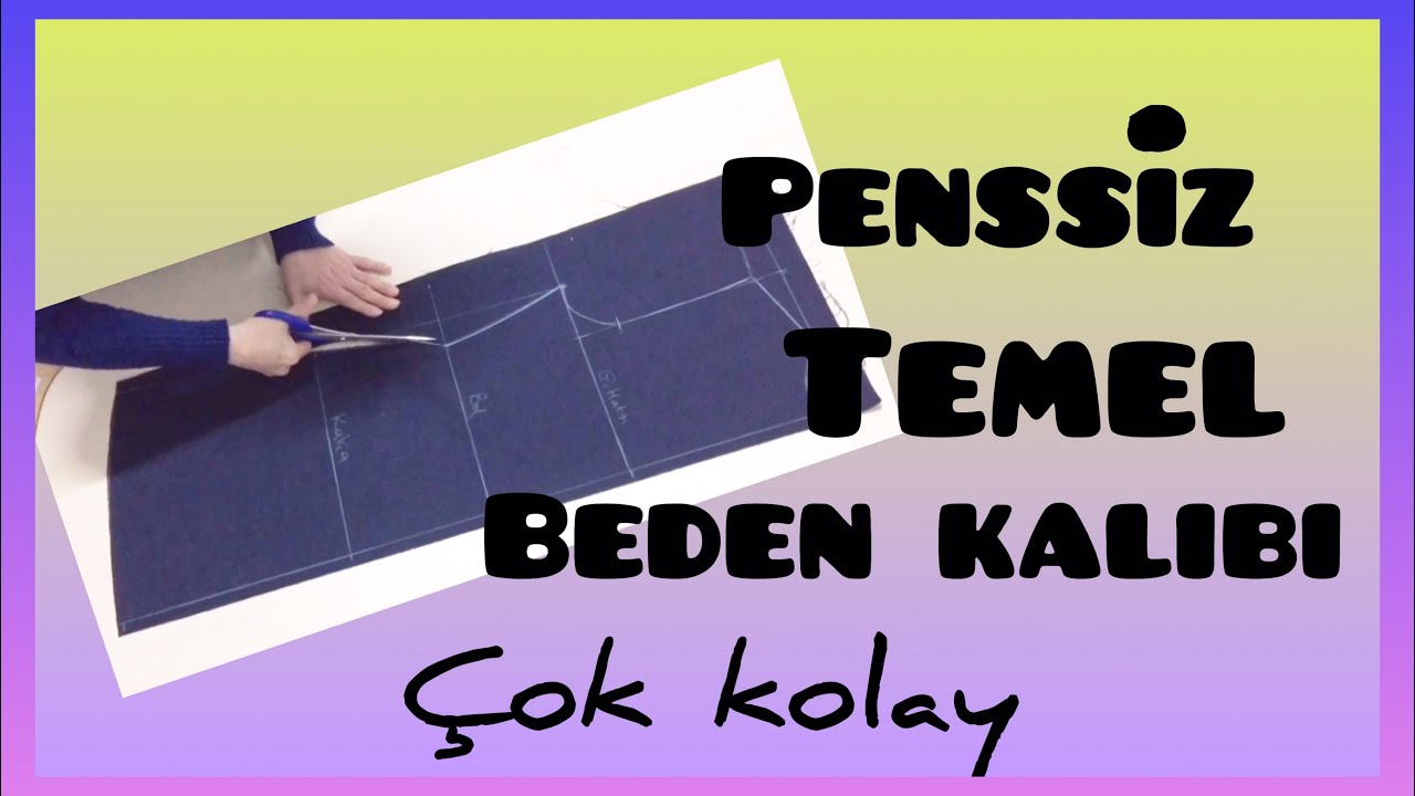 ÇOK KOLAY PENSSIZ TEMEL BEDEN KALIBI #temelbedenkalıbınasılçıkarılır