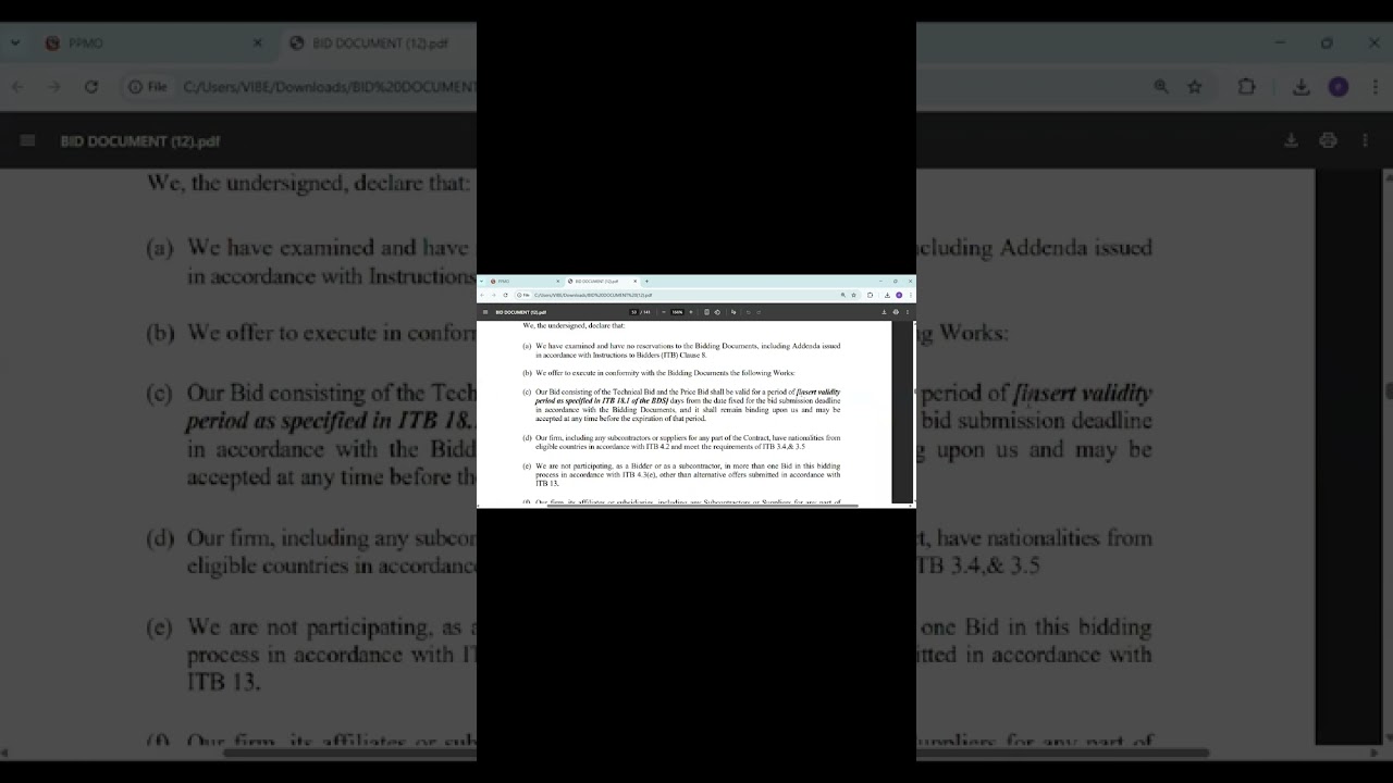 Letter of Financial Bid and Letter of Price Bid Explanation, E-bidding Tutorial Class.