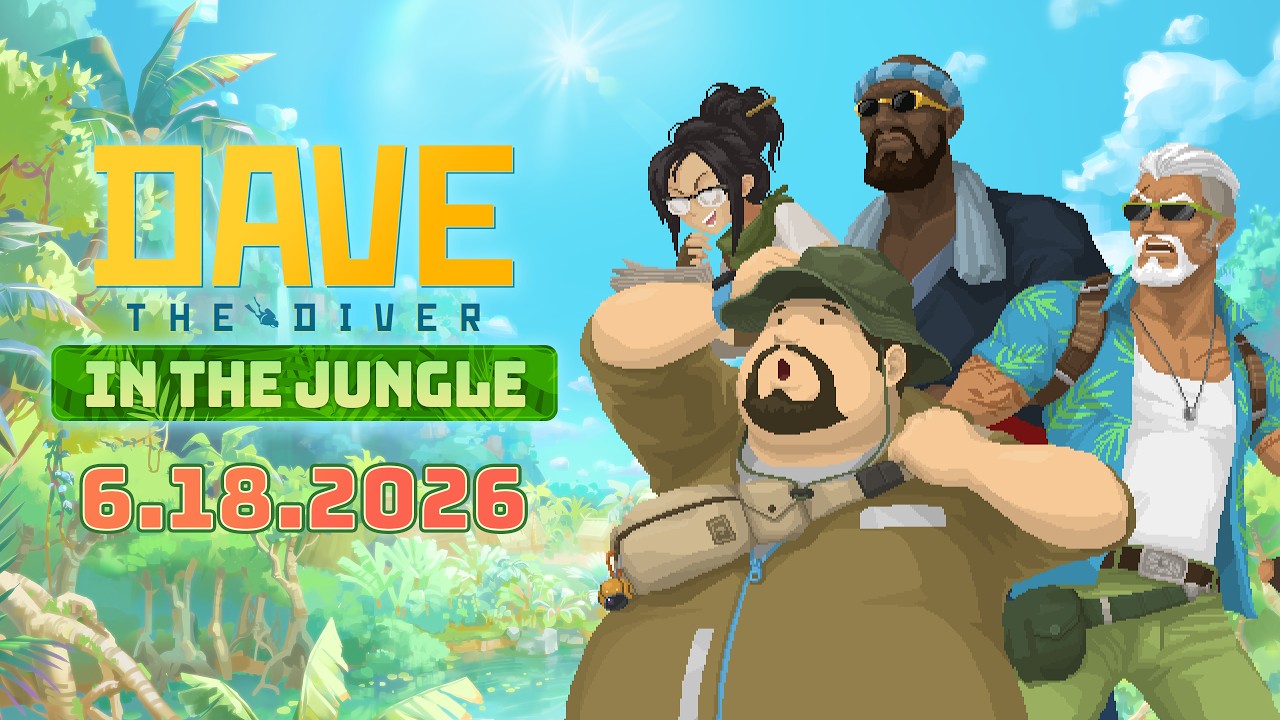 Трейлер, анонсирующий дату выхода дополнения Dave the Diver - In the Jungle.