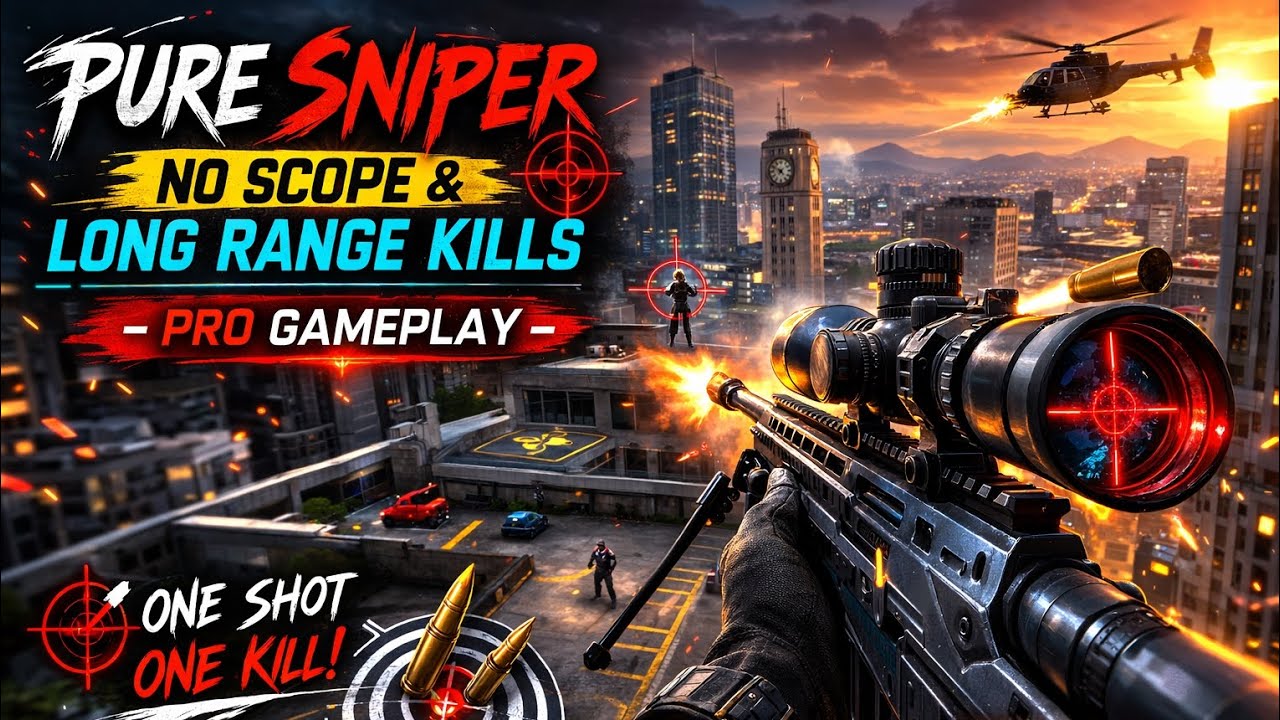 Pure Sniper No Scope & Long Range Kills – Pro Gameplay 