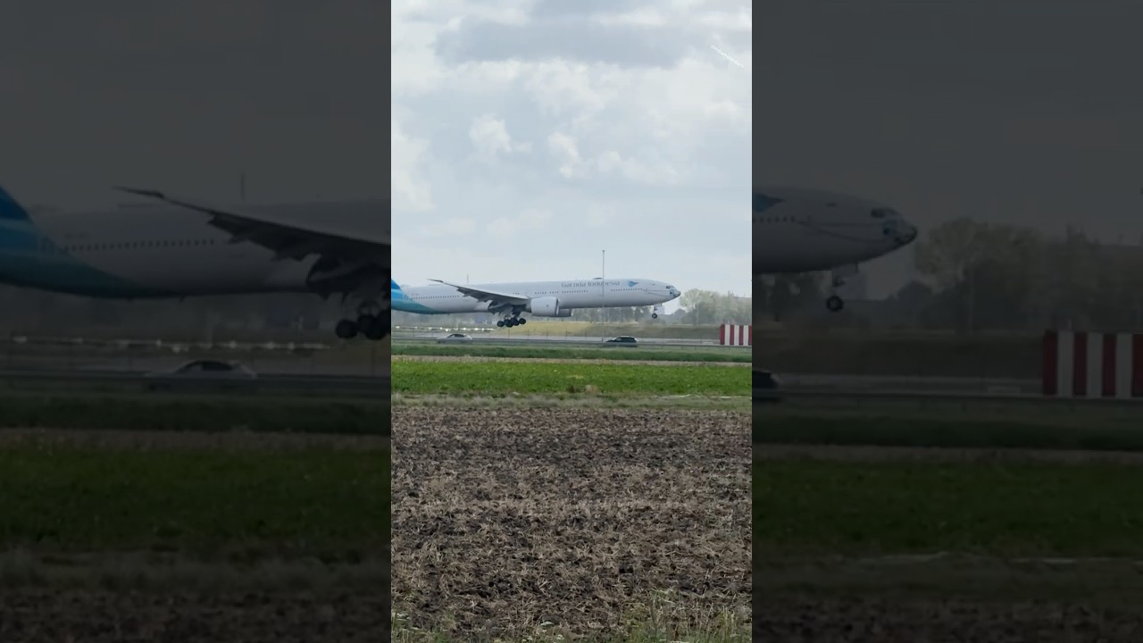 BOEING 777-3U3 GARUDA INDONESIA AYO PAKAI MASKER LIVERY (JAKARTA TO AMSTERDAM) SCHIPHOL PKGIJ GA88