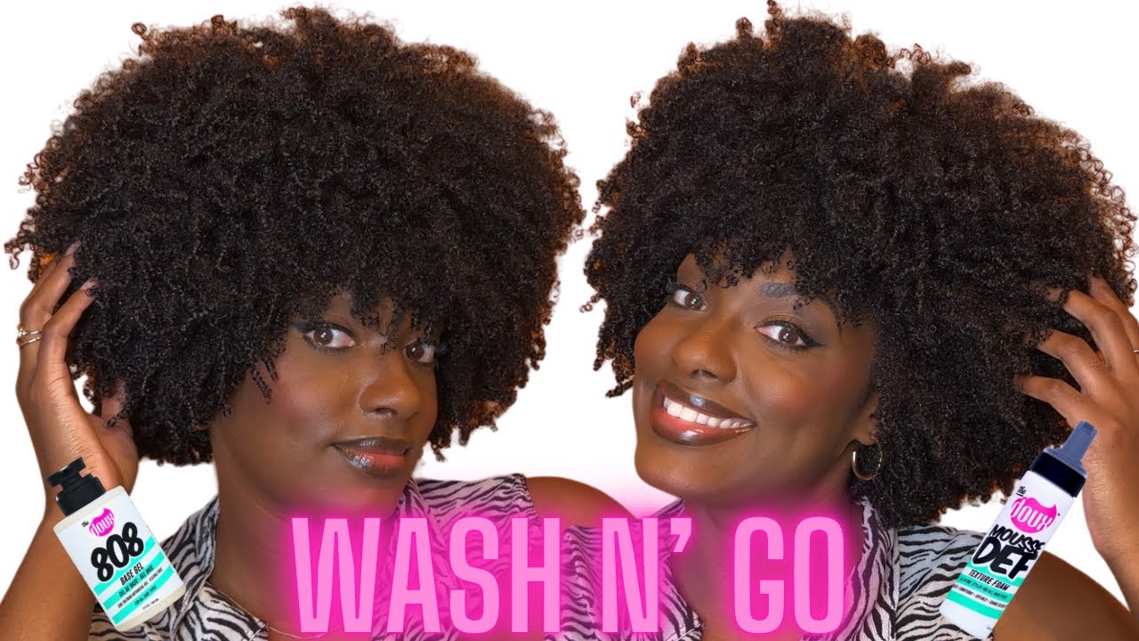Wash N’ Go on Natural Type 4 Hair| The Doux Base Gel & Mousse Combo| Defined Curls