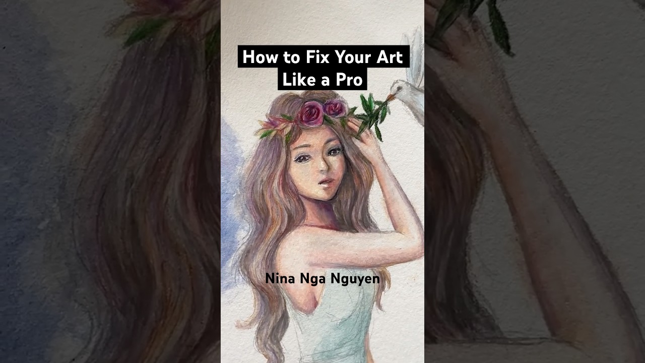 How to Fix Your Art Like a Pro😇 #NG #drawing #artlovers #watercolor #painting #sketching #artwork