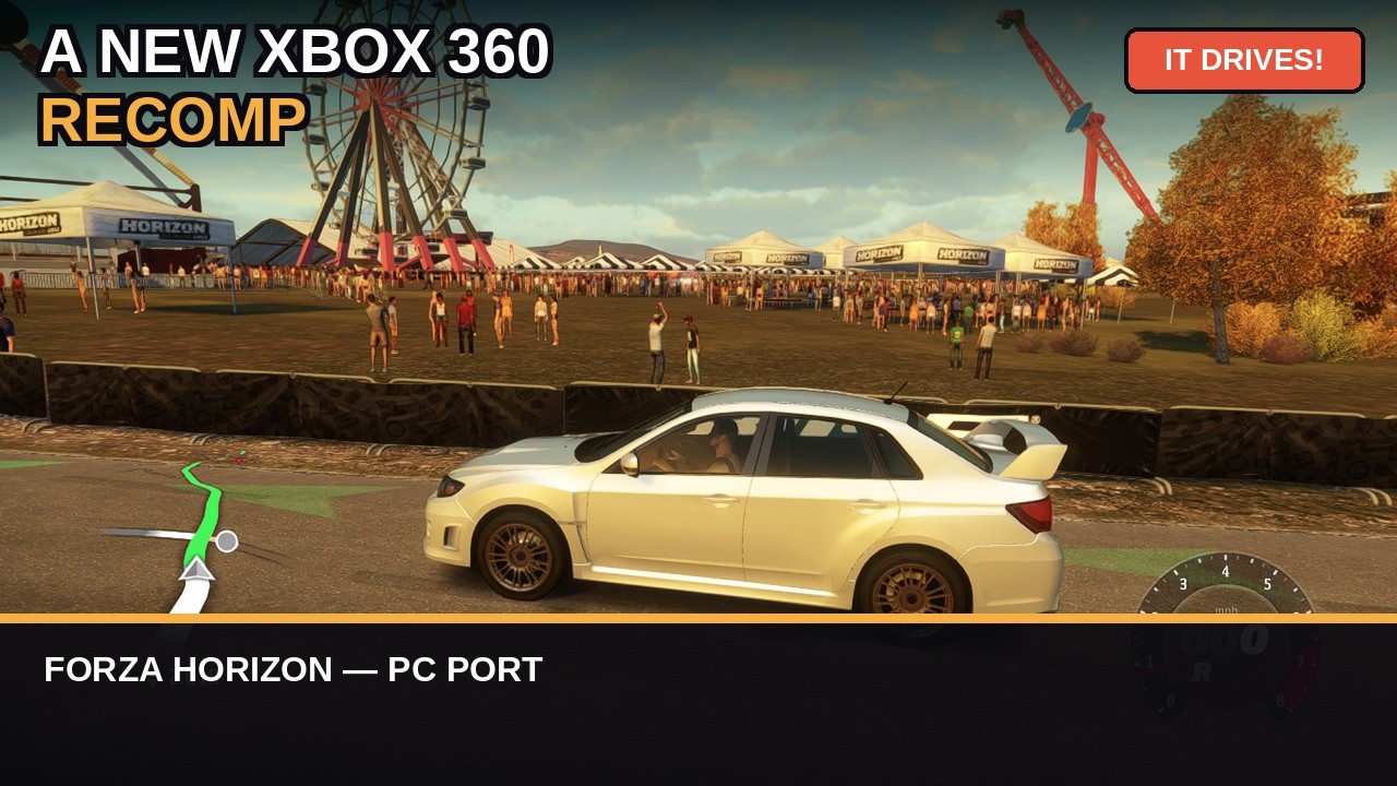 A NEW XBOX 360 RECOMP FORZA HORIZON &mdash; PC PORT